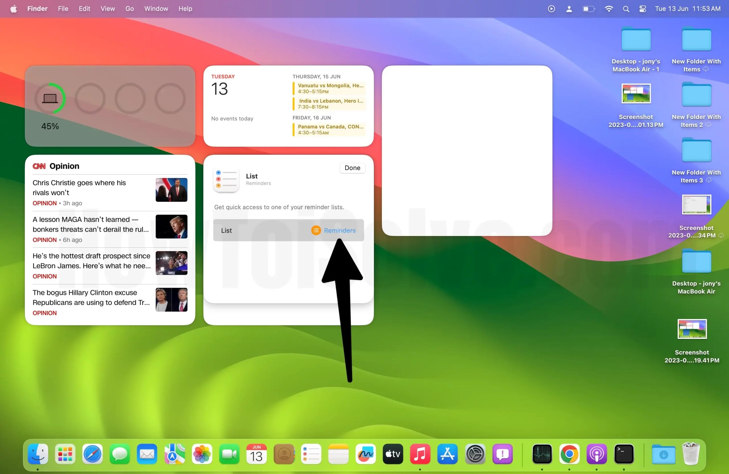 How to Add Reminder & Weather Desktop Widgets Mac (Sequoia/Sonoma)