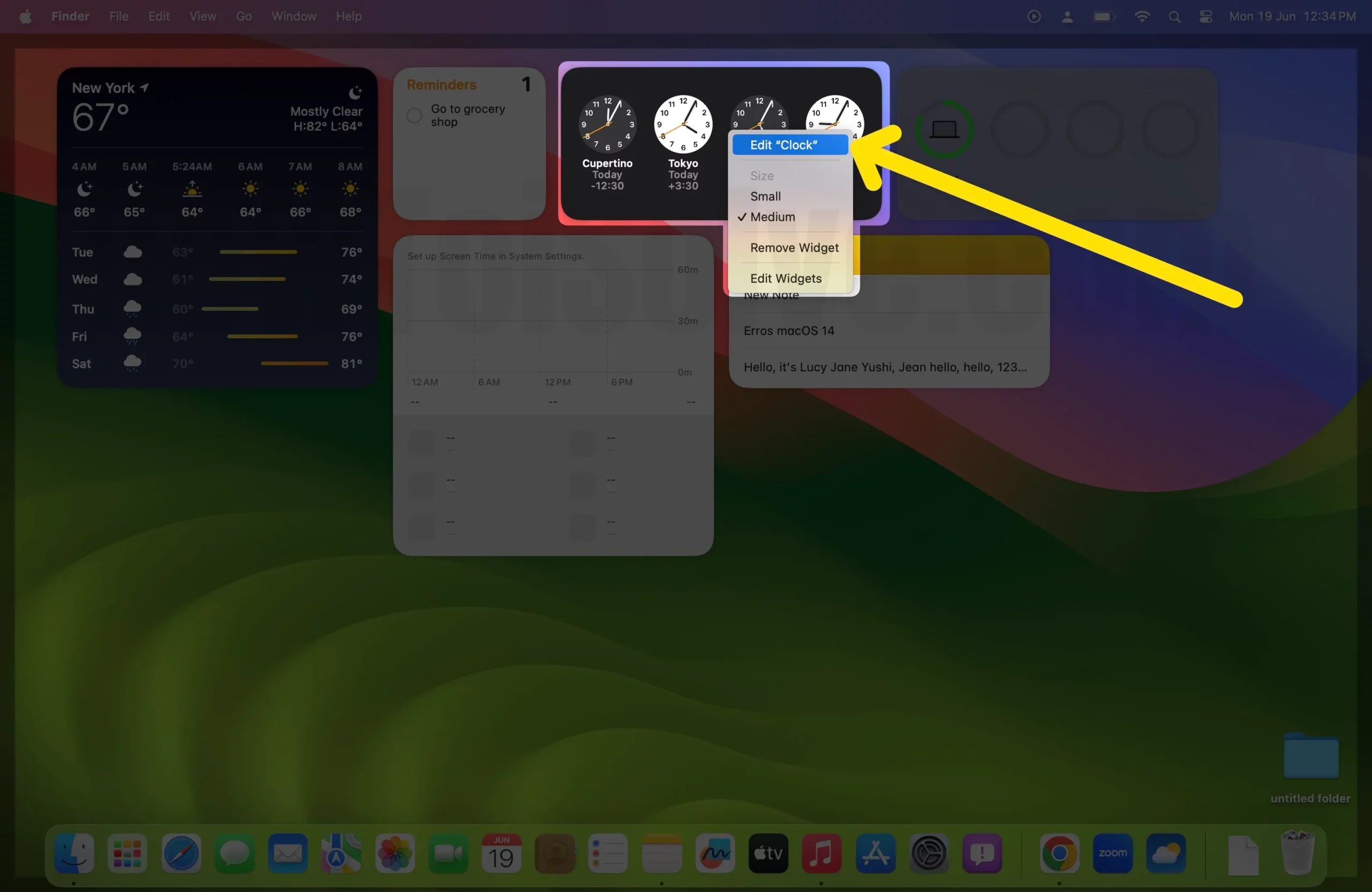 How to Add Clock Widget on Mac Desktop in macOS Sequoia/Sonoma