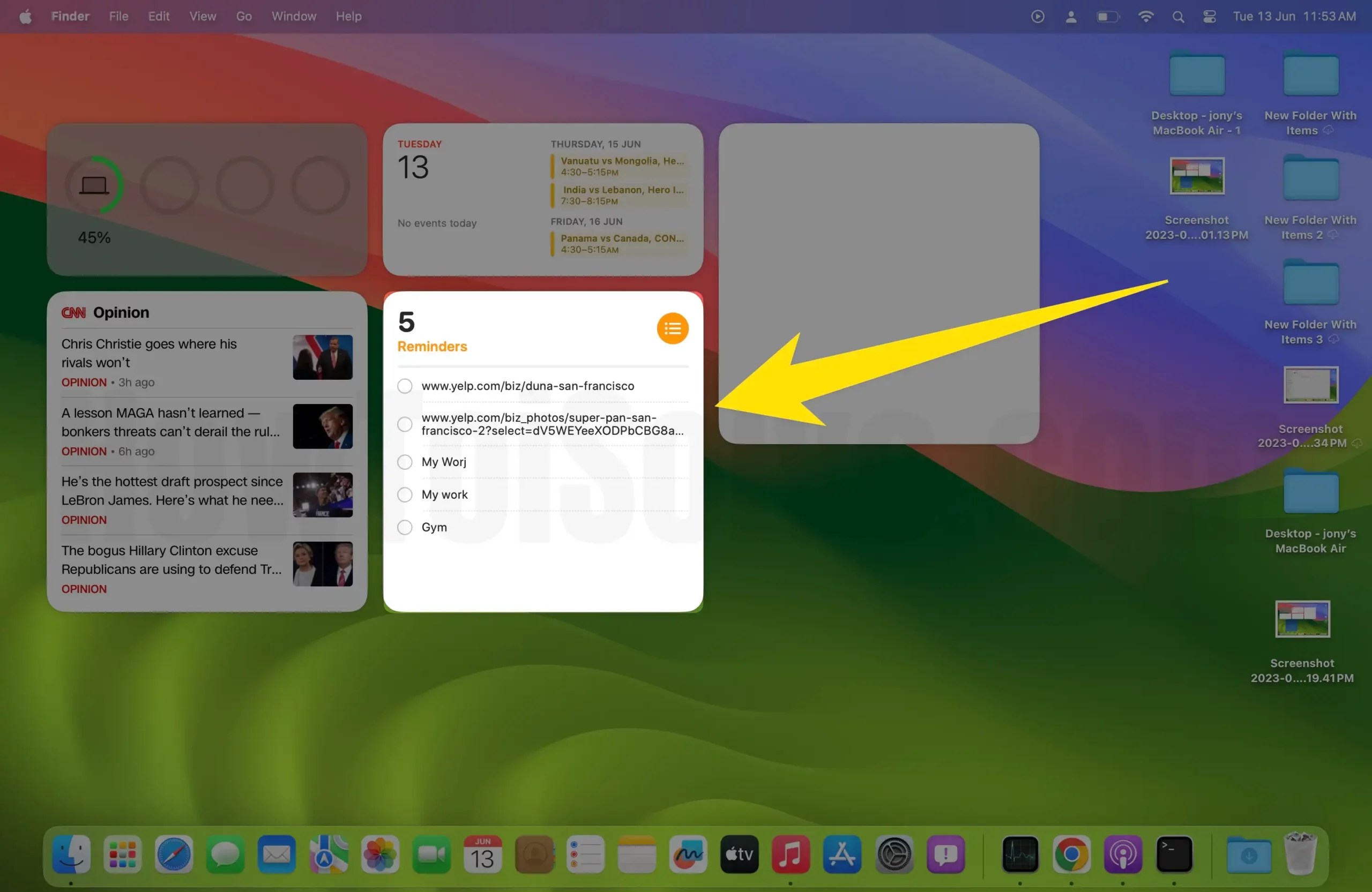 How to Add Reminder & Weather Desktop Widgets Mac (Sequoia/Sonoma)