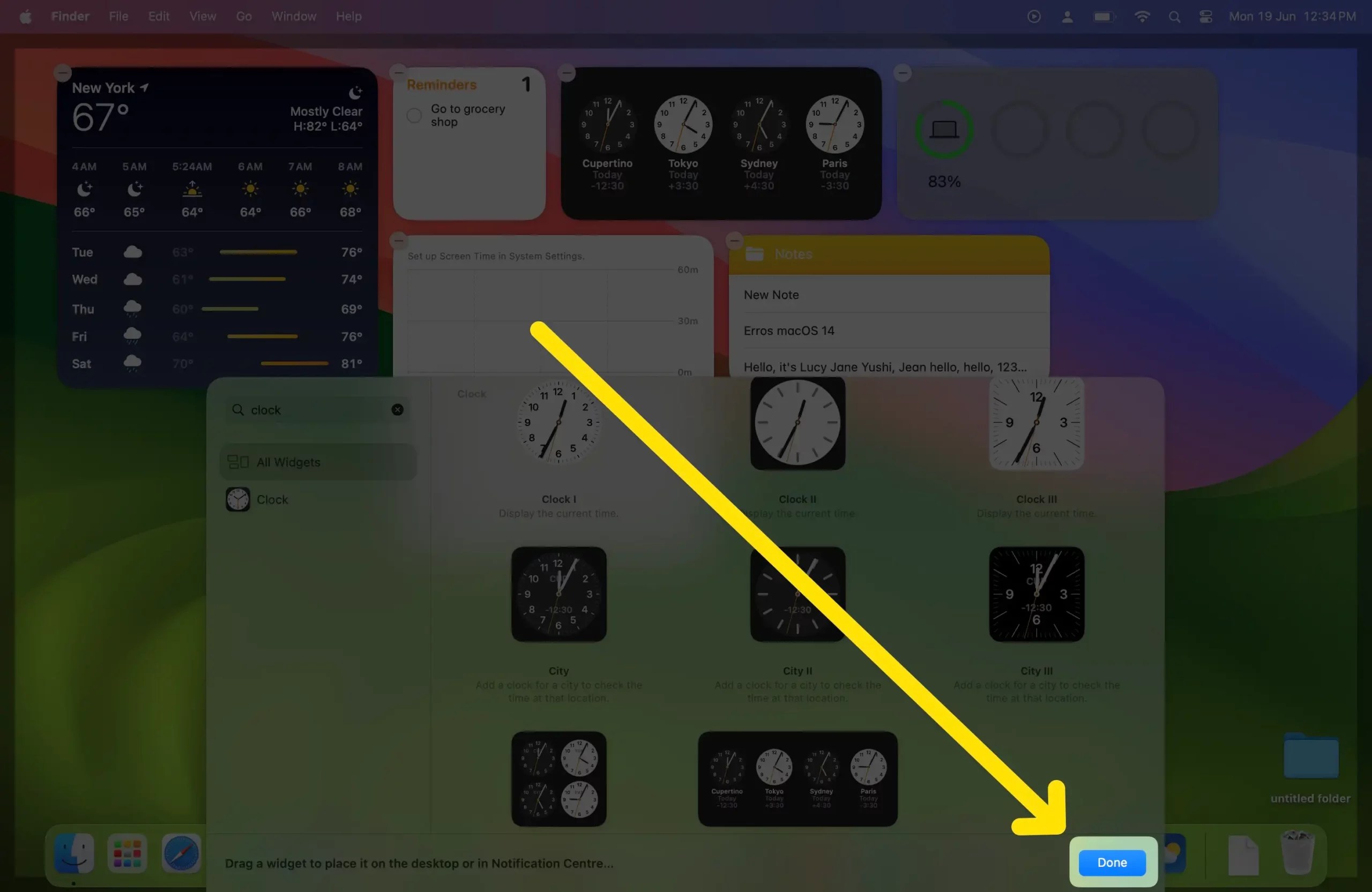 How to Add Clock Widget on Mac Desktop in macOS Sequoia/Sonoma