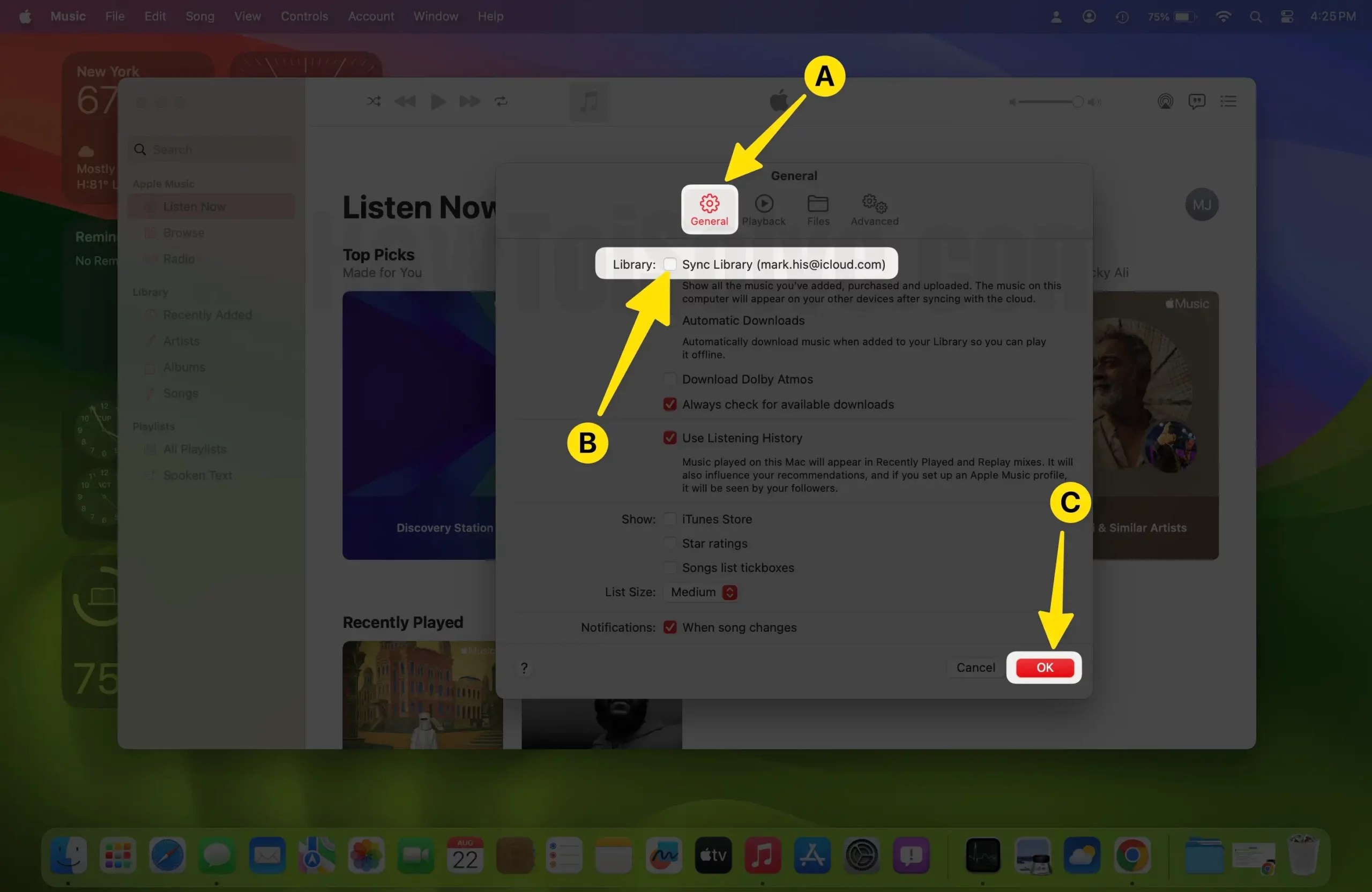 How to fix Updating Cloud Music Library Stuck Mac (Sonoma)