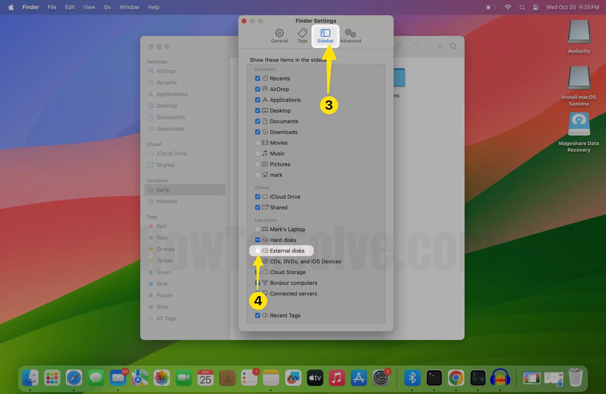 How to Add External Drive to Locations on Mac Sequoia/Sonoma (Finder