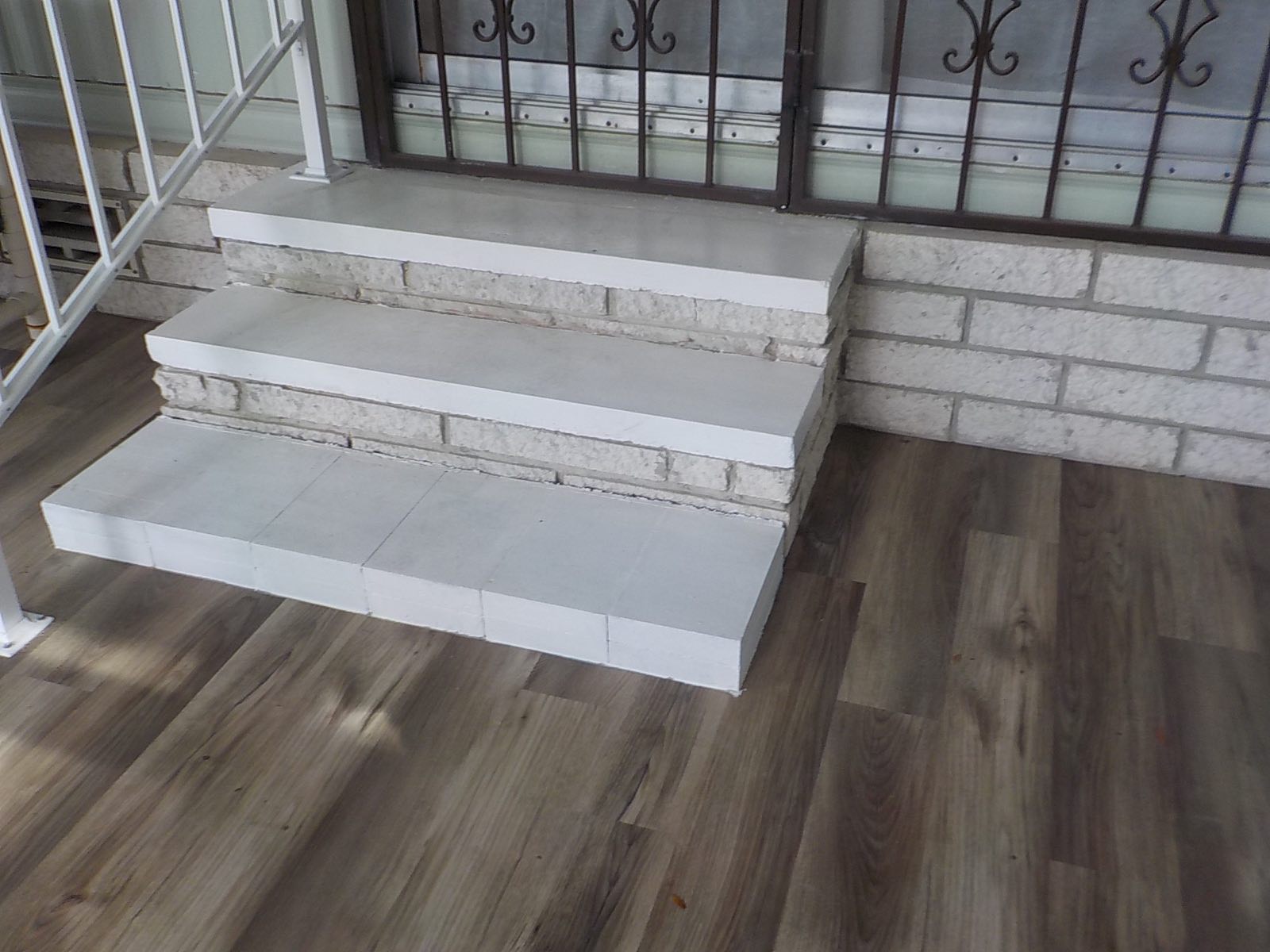 Can vinyl flooring be used outdoors on a deck, patio, or screen porch?