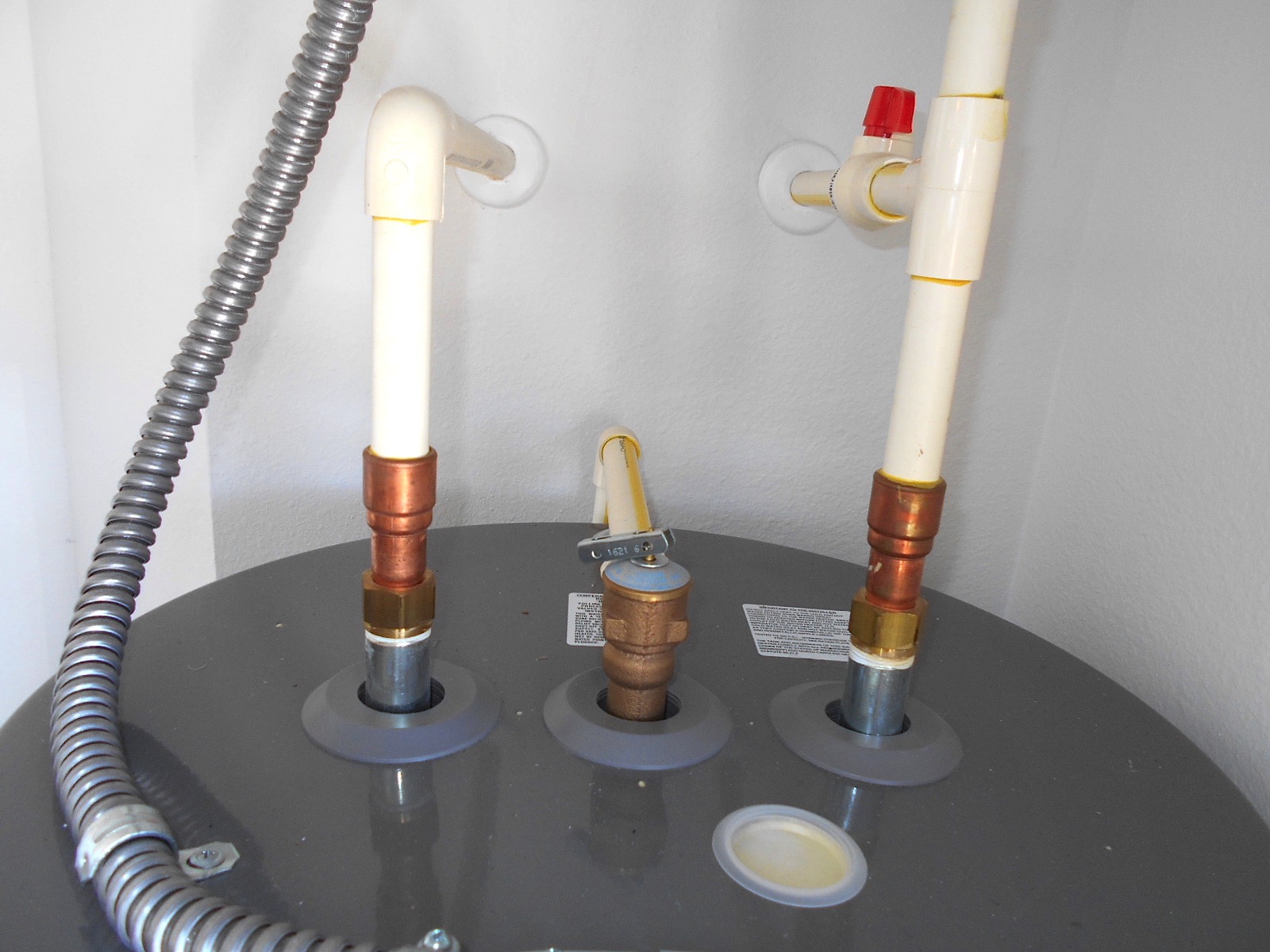 Is the minimum size water heater inlet pipe 1/2" or 3/4" according to