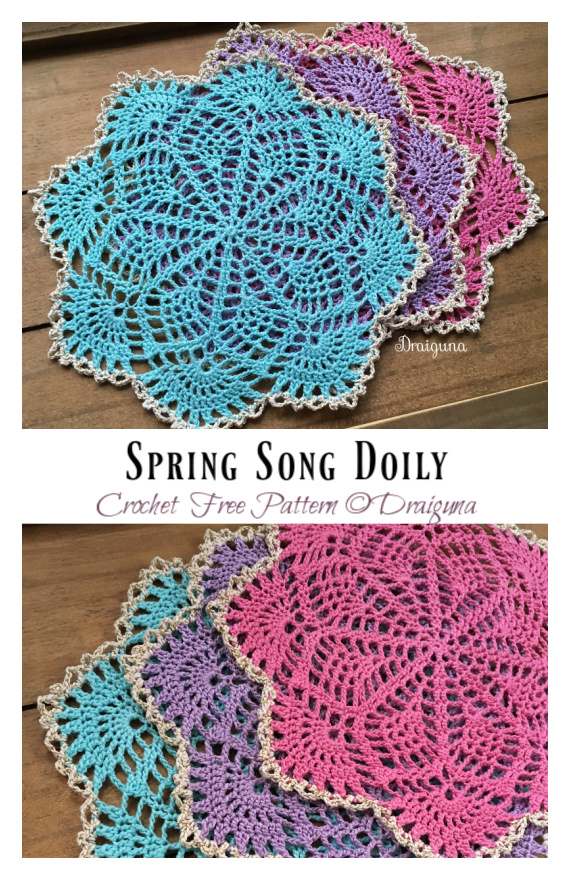 Spring Song Doily Crochet Free Pattern Crochet & Knitting