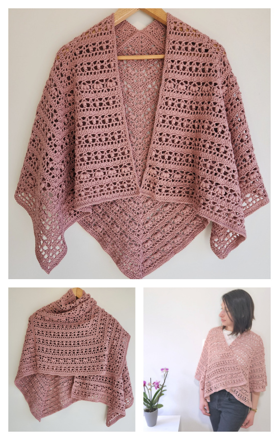 In Bloom Ruana Shawl Crochet Free Pattern Crochet & Knitting