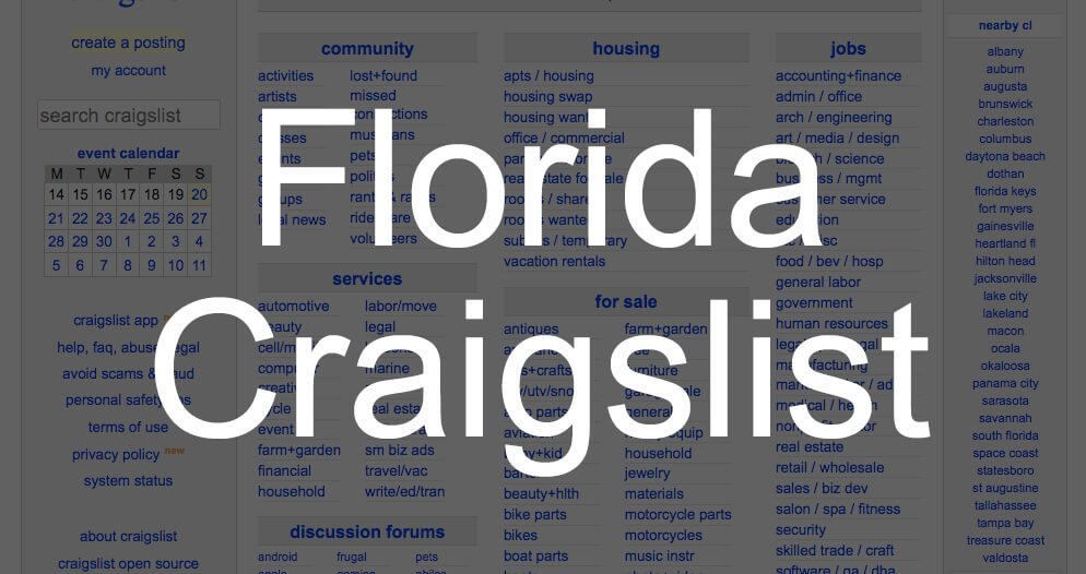 Search All of Florida Craigslist