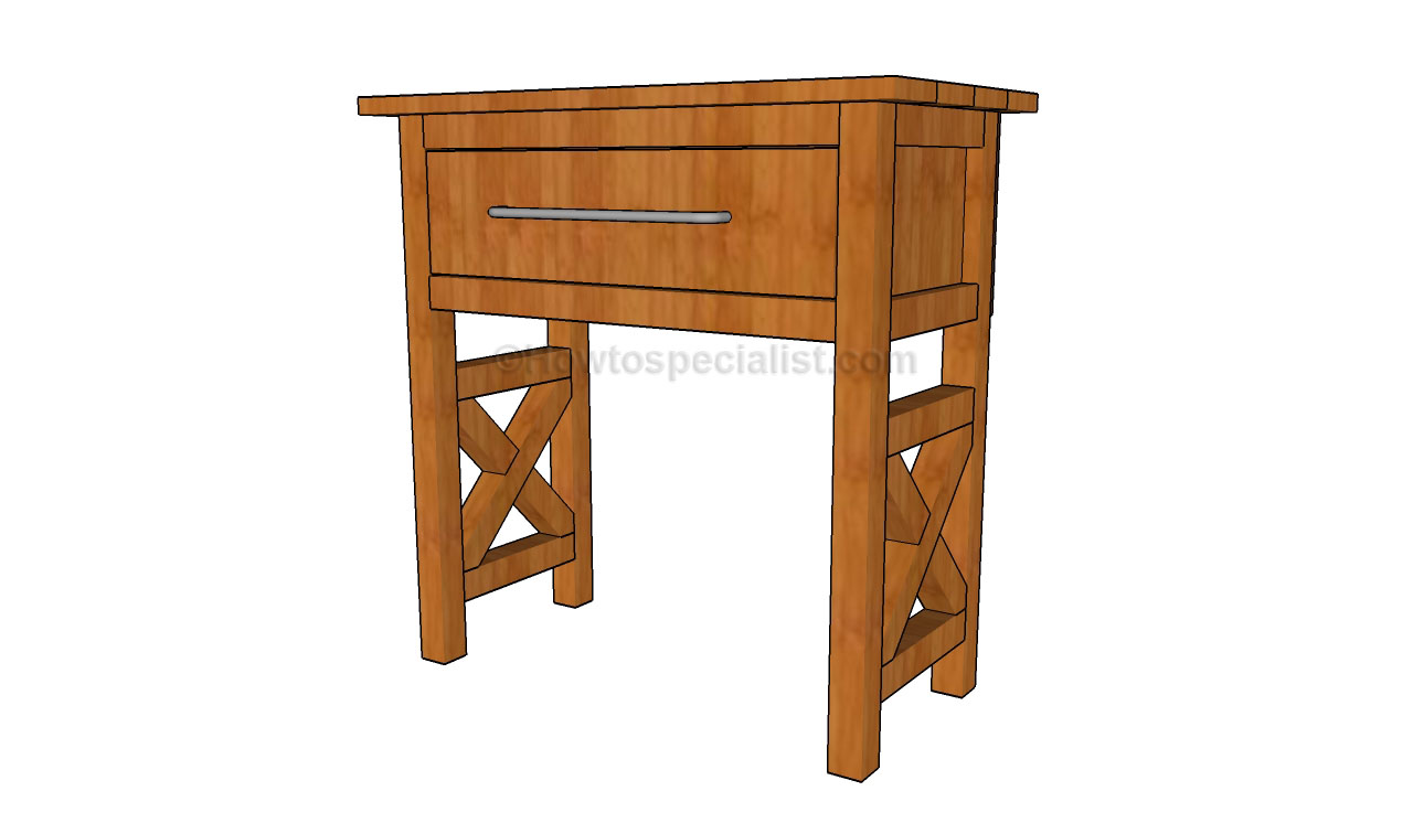 Bedside table plans HowToSpecialist How to Build, Step by Step DIY Plans
