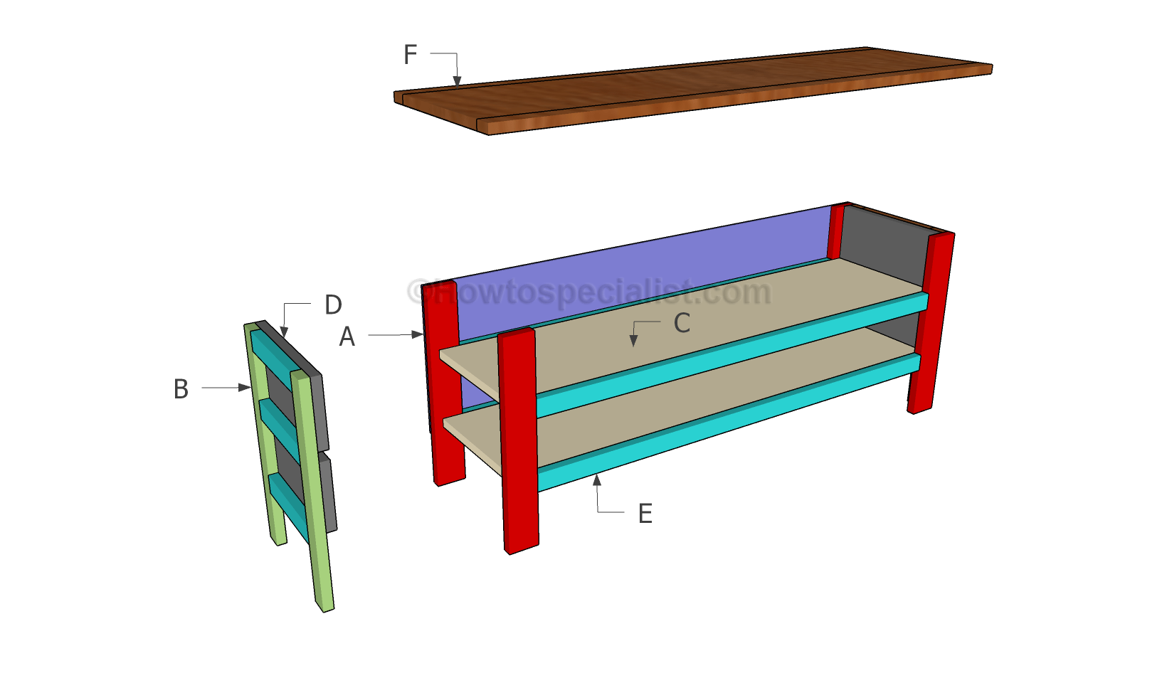 Media console plans HowToSpecialist How to Build, Step by Step DIY Plans