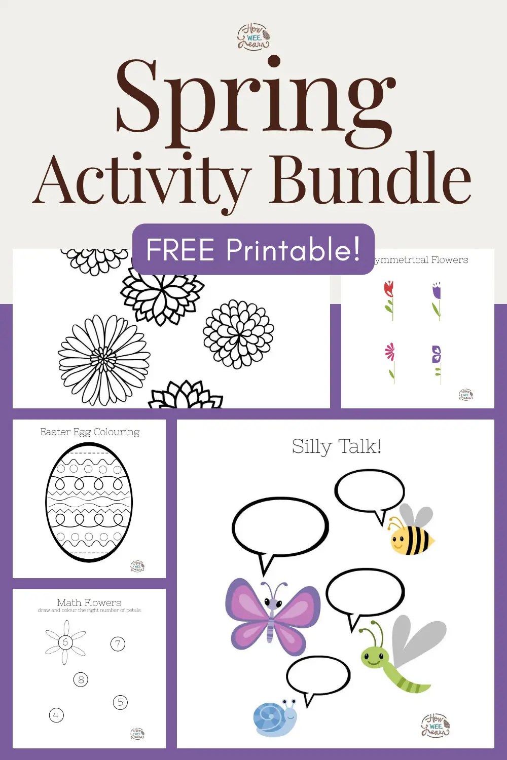 FREE Spring Printable Colouring Pages and Activity Pages How Wee Learn