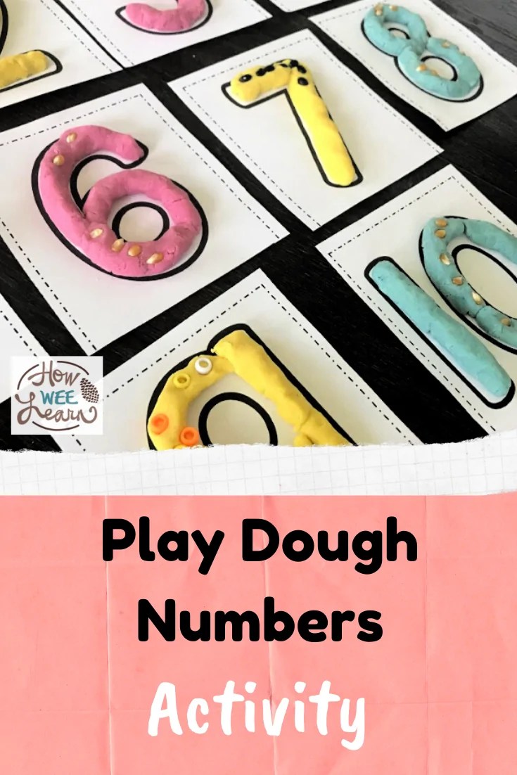 Play Dough Numbers Number Recognition and Counting Activity How Wee