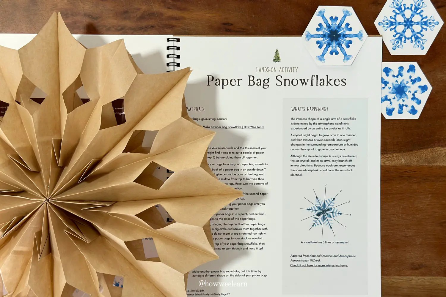 How to Make a Paper Bag Snowflake How Wee Learn