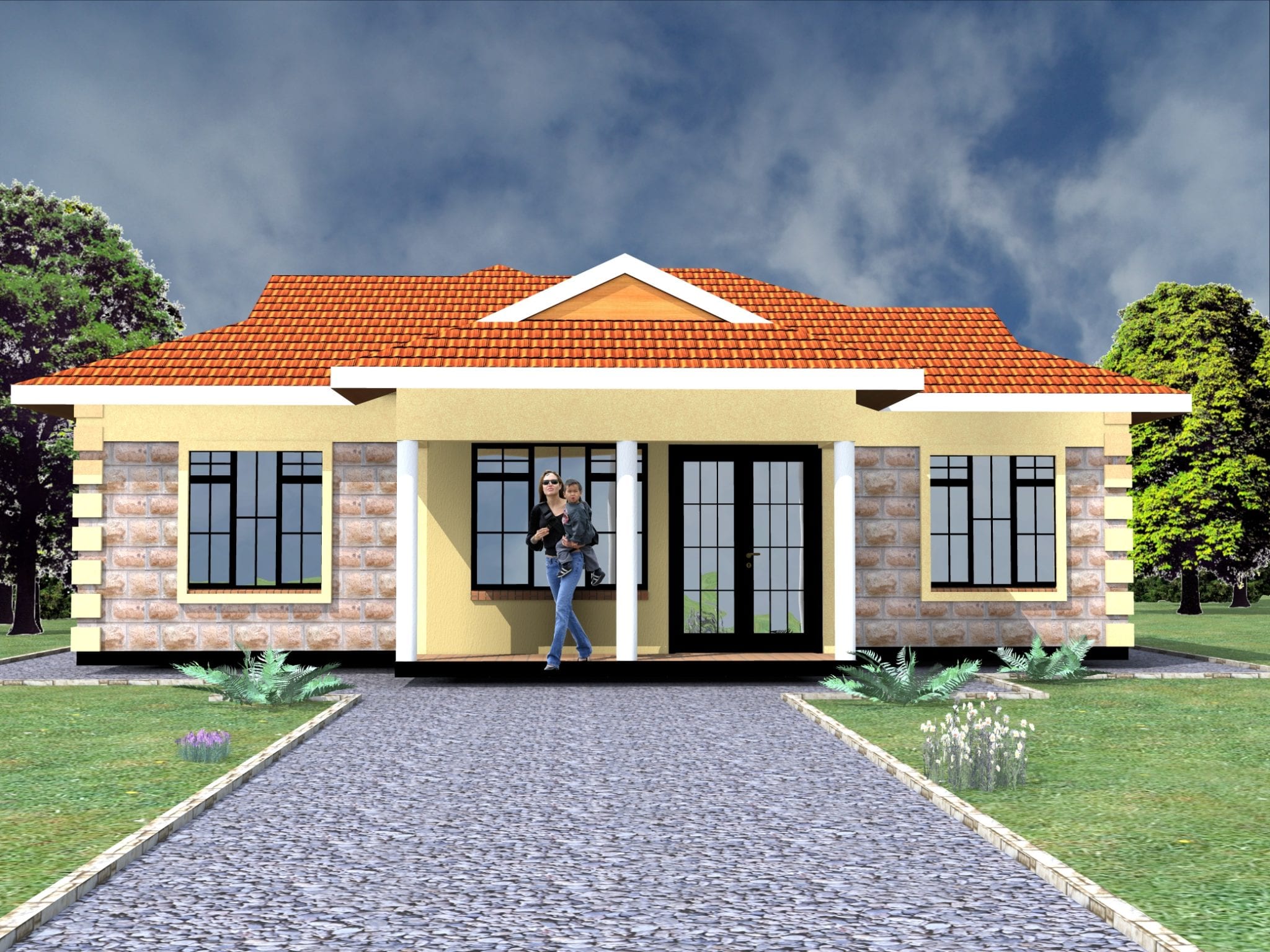 Smart 3 Bedroom Flat Plan View Design HPD Consult