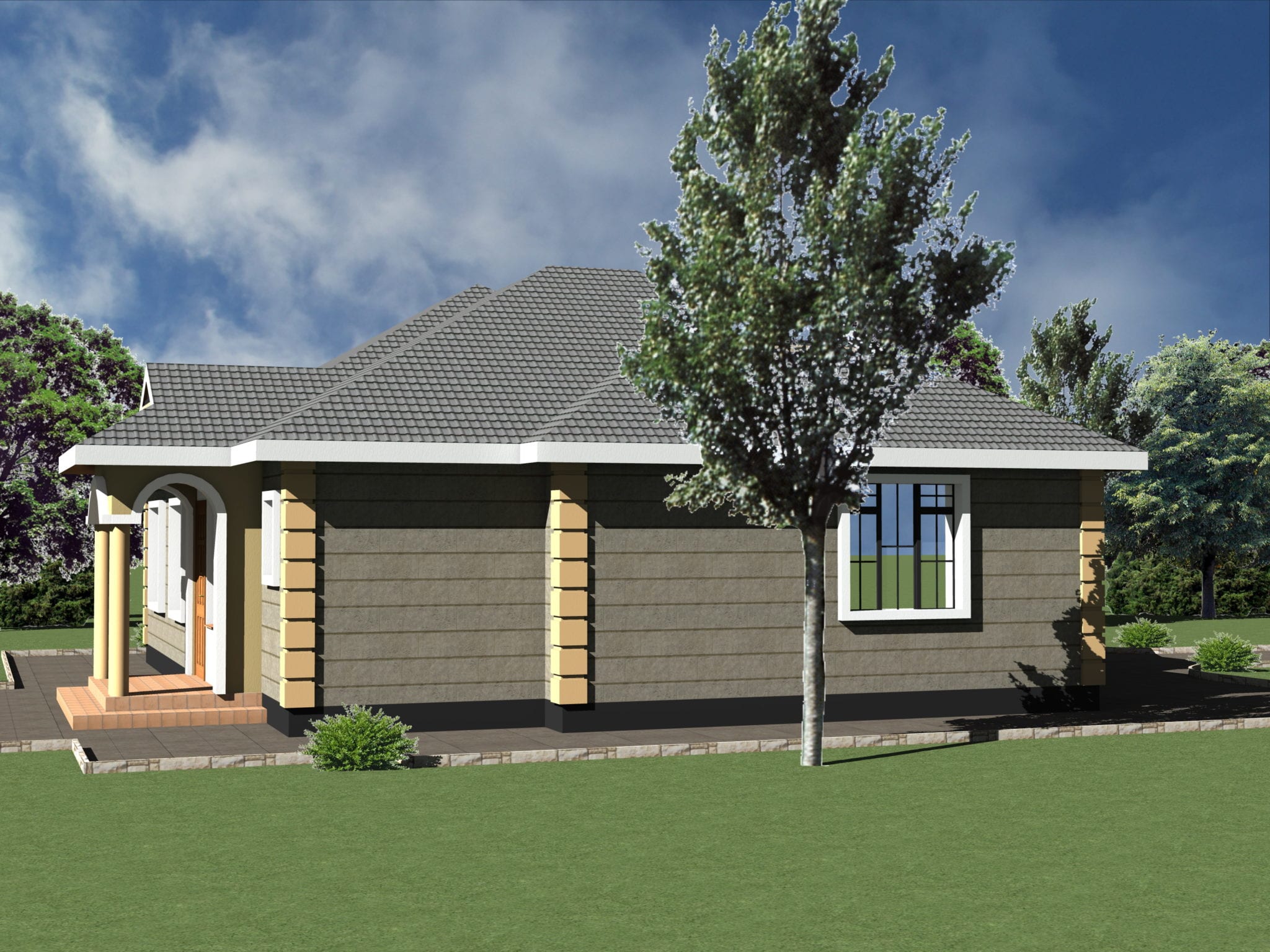 Low Budget Modern 3 Bedroom House Design With Garage DreamtoMeet
