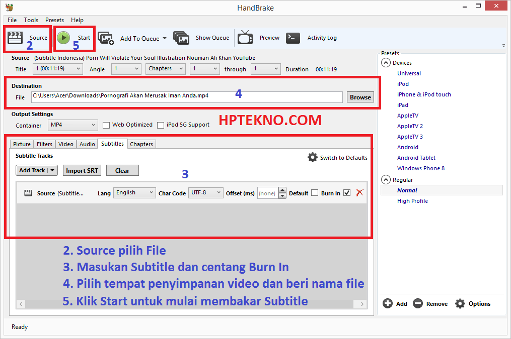 Tutorial Cara Gabungkan Video Dengan Subtitle (Hardsub) Dengan