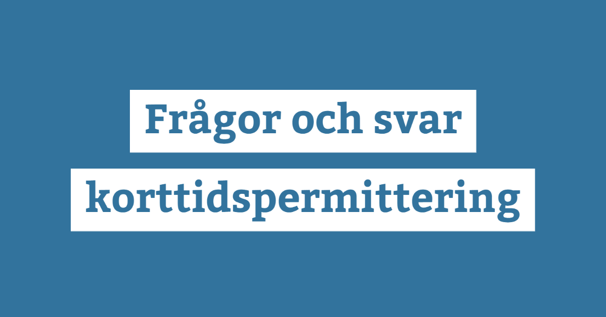 permittering 2023 Frågor Och Svar Korttidspermittering – Hotell- Och Restaurangfacket