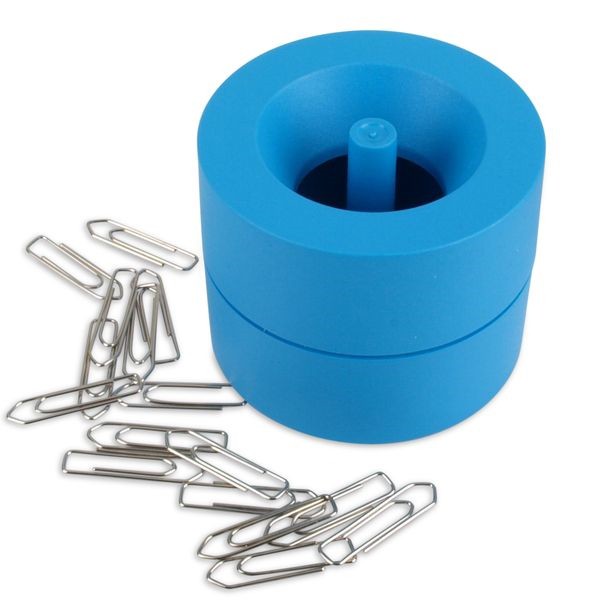 Paperclip Dispenser Blue By HSMAG