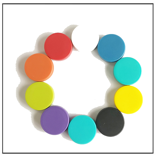 Colorful Plastic Cover Round Ceramic Button By HSMAG