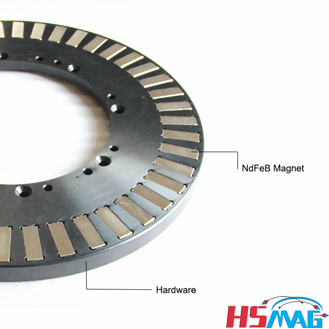 Flat Rotor Assembly with Neodymium Rectangular