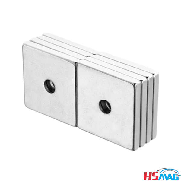 1 x 1 x 1/8 Inch Super Strong Square Neodymium Counterbore
