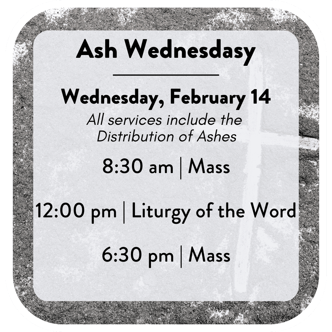 Ash Wednesday Schedule Holy Spirit Parish