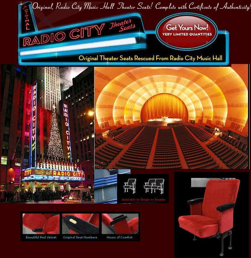 Wholesale Theater Seating. Used theater seating.Used Vintage Radio City