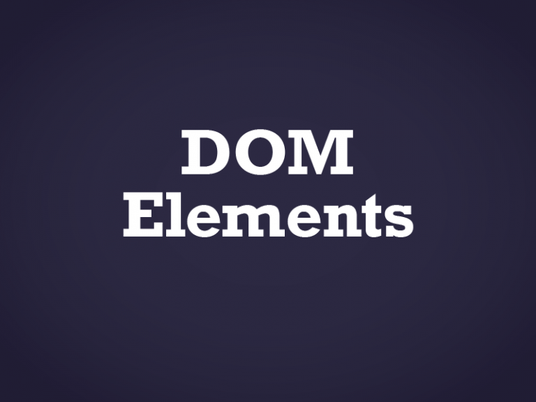 DOM Elements HTML5alive