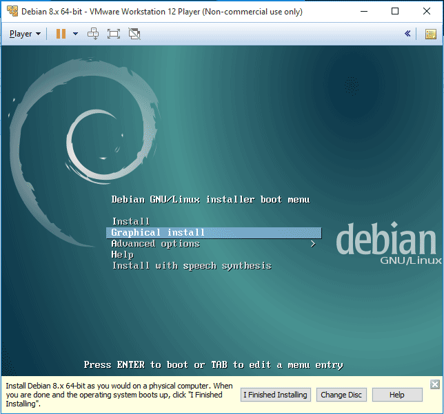 Install Debian Virtual Machine in VM Workstation Player