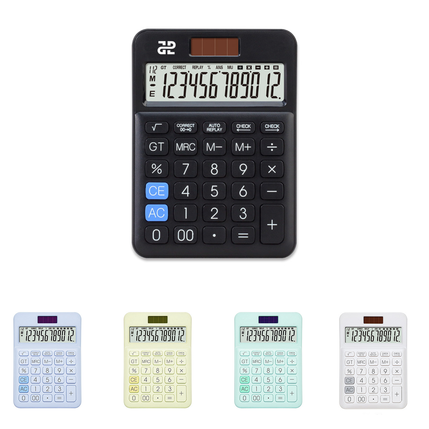 12 Digit Dual Power Desktop Business Calculator HtPrem