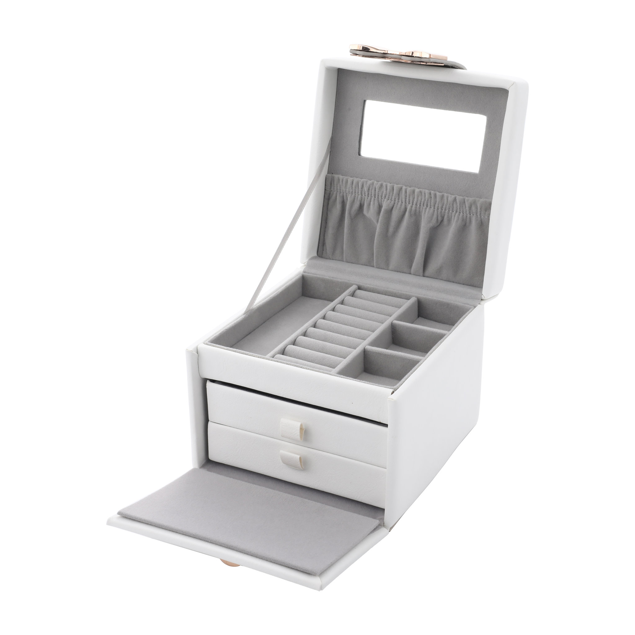 Square Jewelry Box With Handle HtPrem