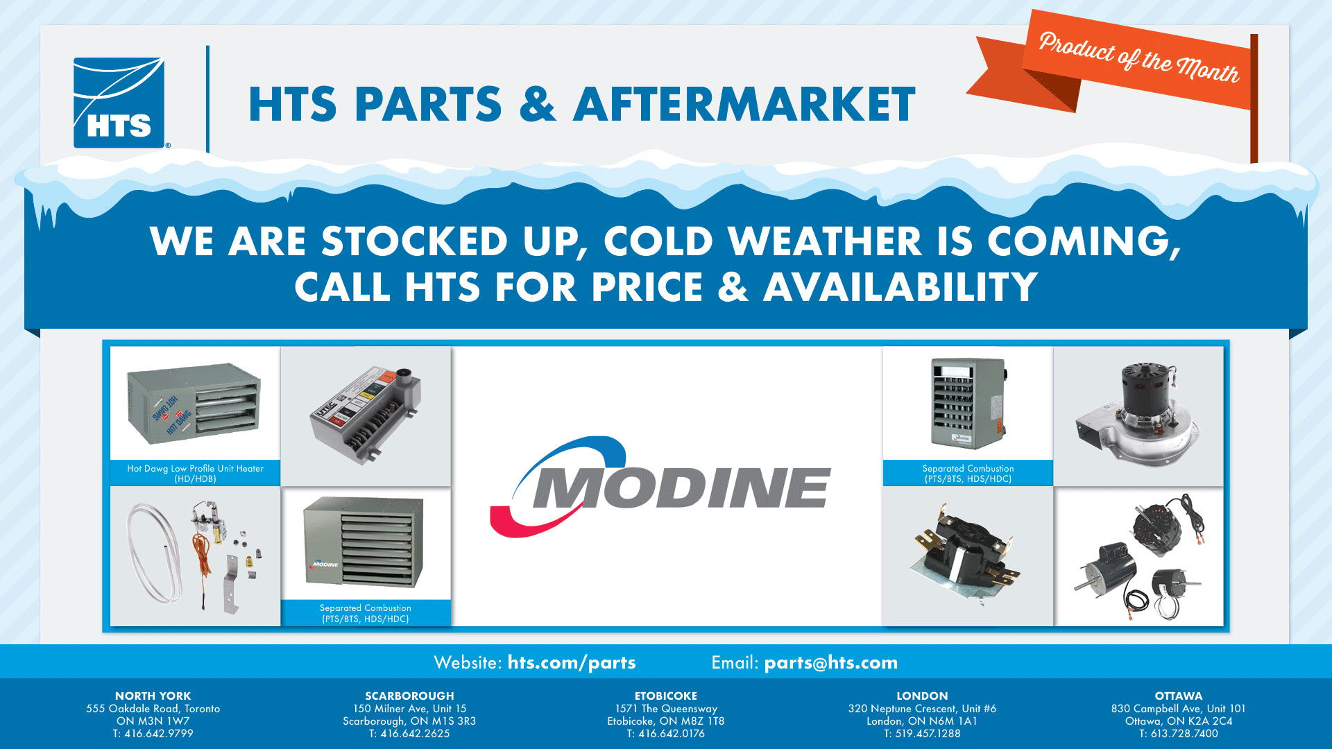 Ontario HTS Commercial & Industrial HVAC Systems, Parts, & Services Company