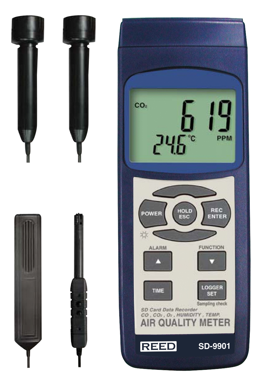Reed Instruments SD9901 Indoor Air Quality Meter Data Logger SD9901