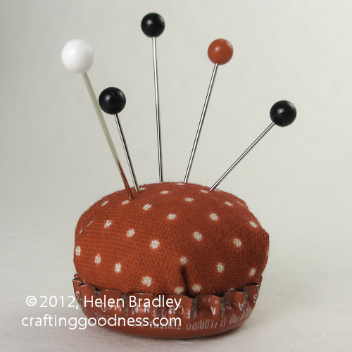 Make your own bottle cap pin cushion Crafting Goodness