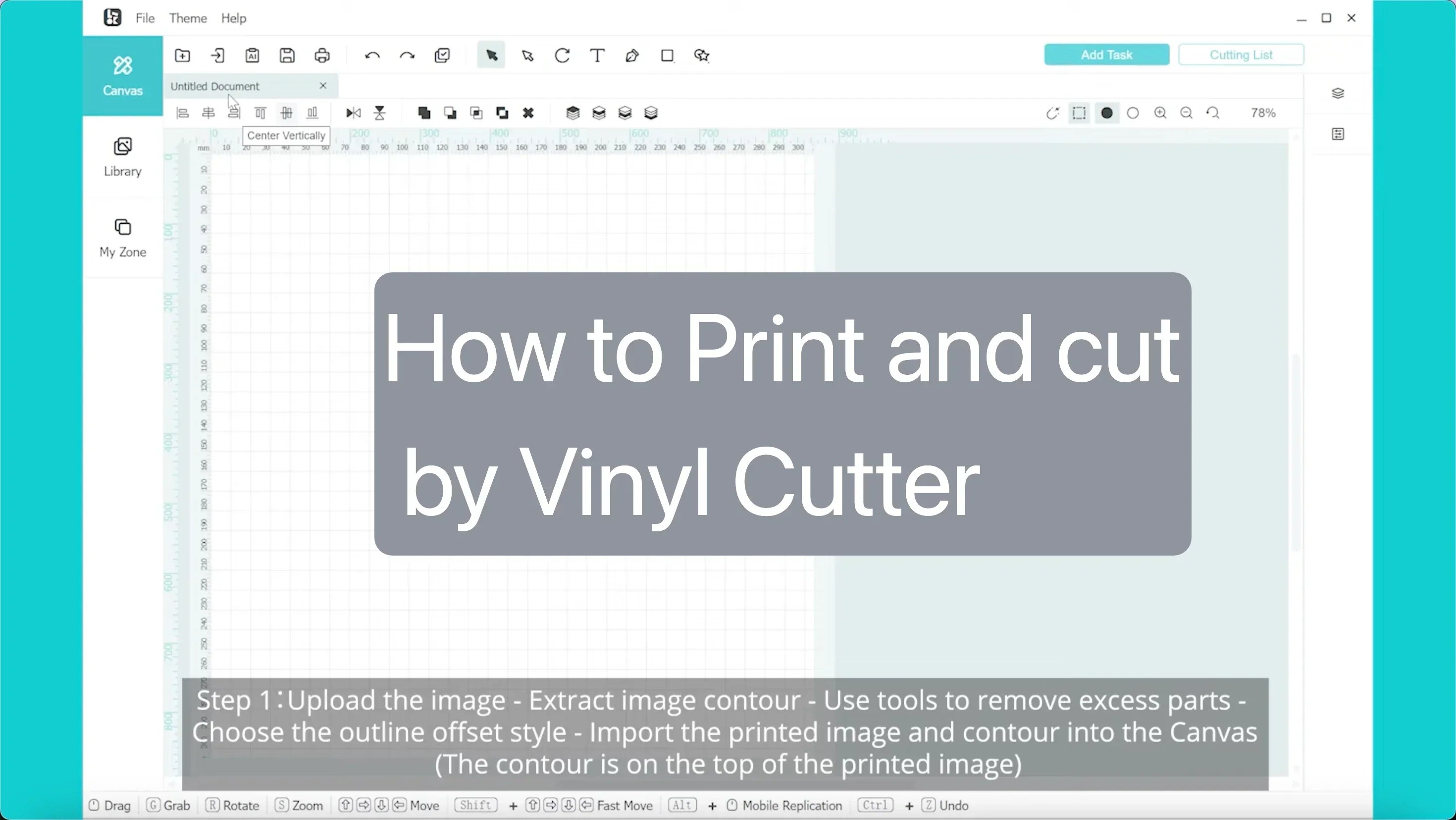 How to Print and Cut by Vinyl Cutter HTVRONT