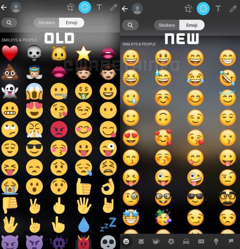 WhatsApp rolling out new drawing Emojis for Android, flat to 3d