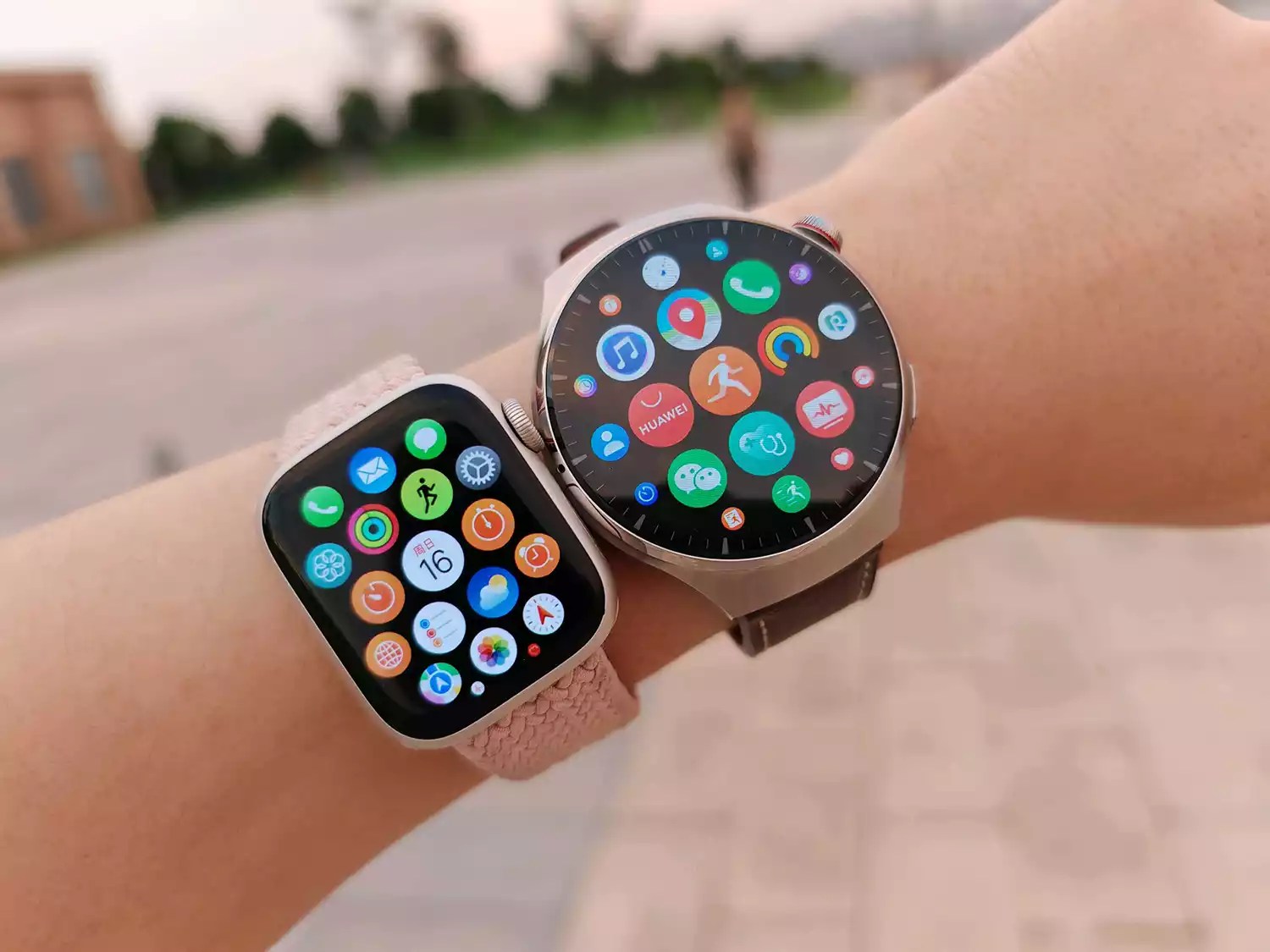 Huawei Watch 4 Pro vs Apple Watch 8 Side by side Huawei Central