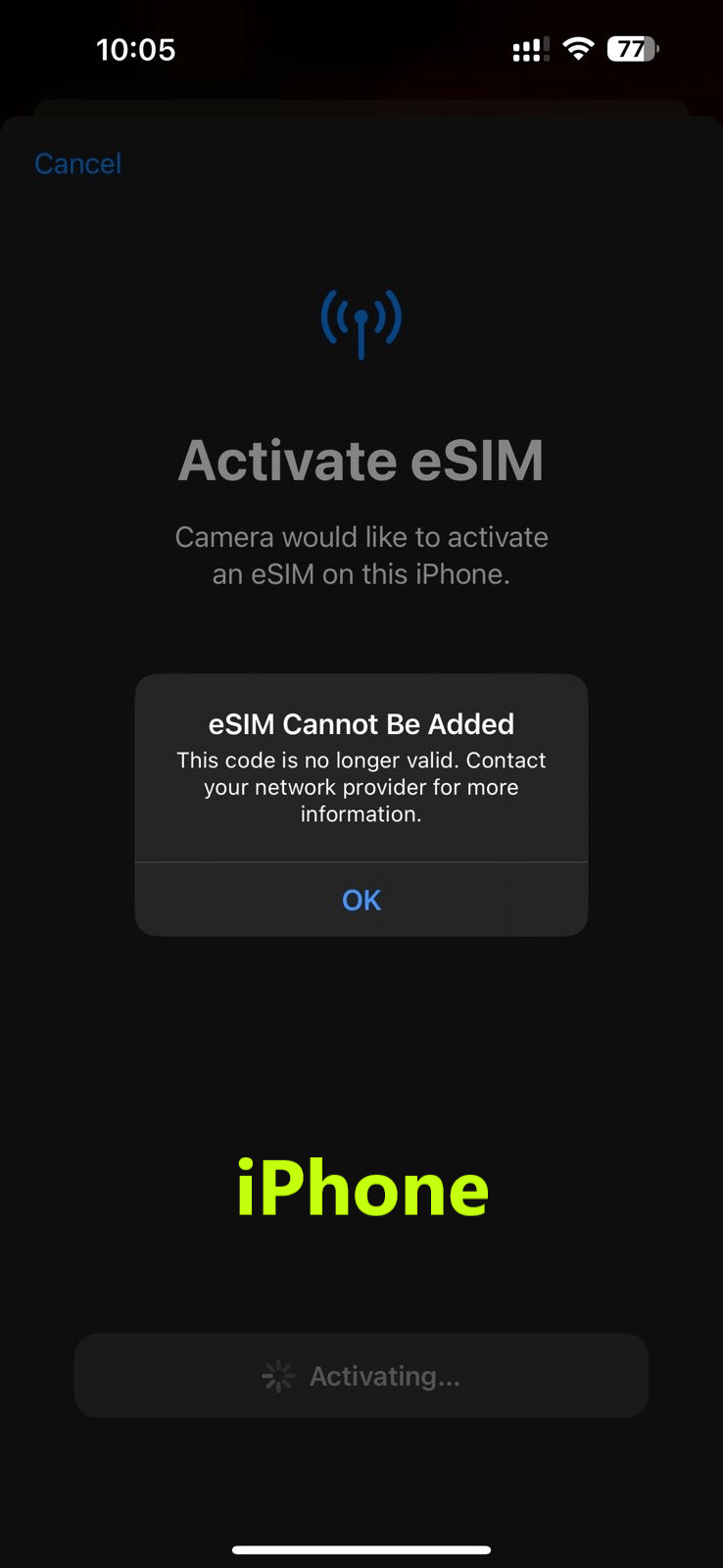 eSIM issues eSIM not working fix eSIM issue