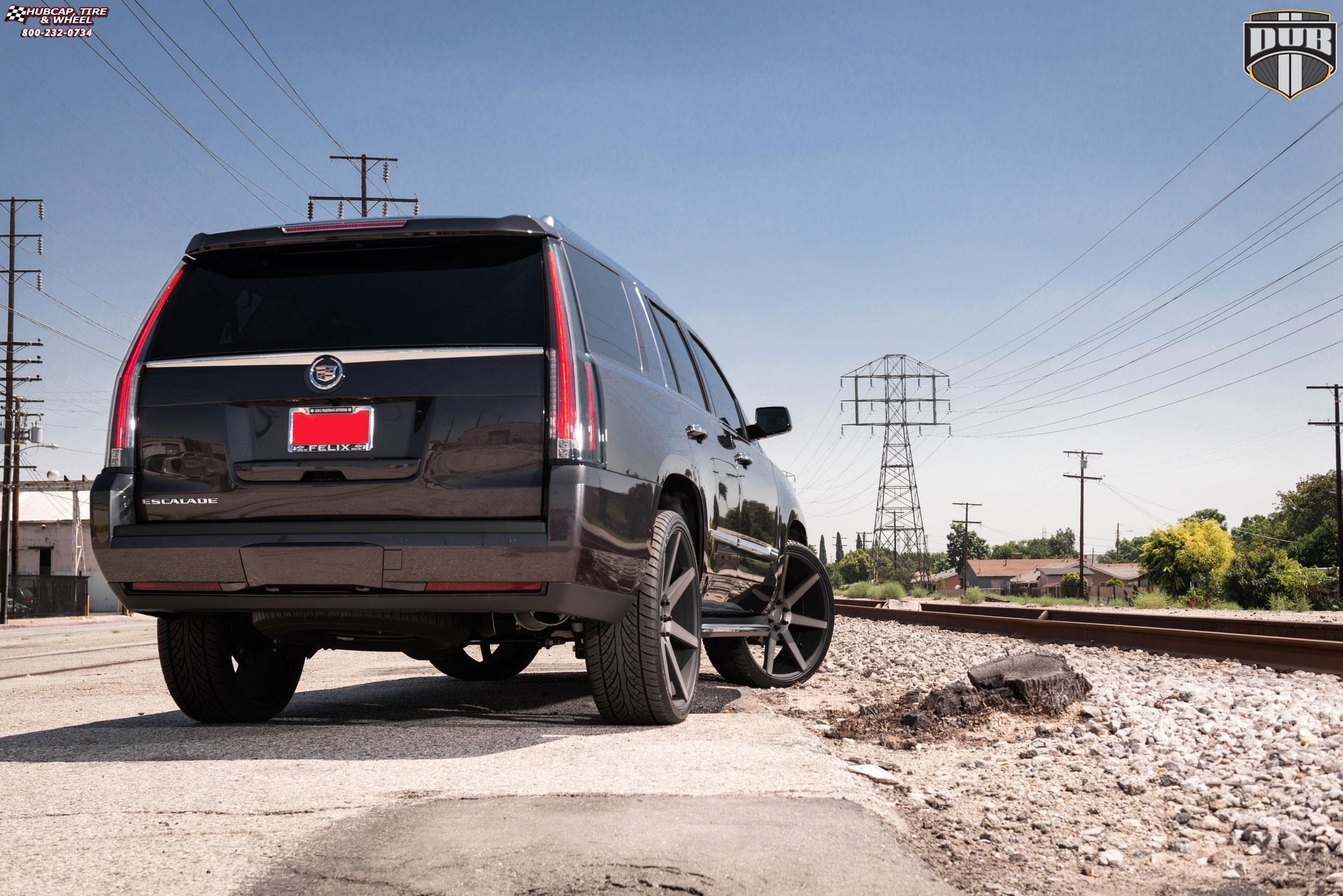Cadillac Escalade Dub Future S127 Wheels Black & Machined with Dark Tint