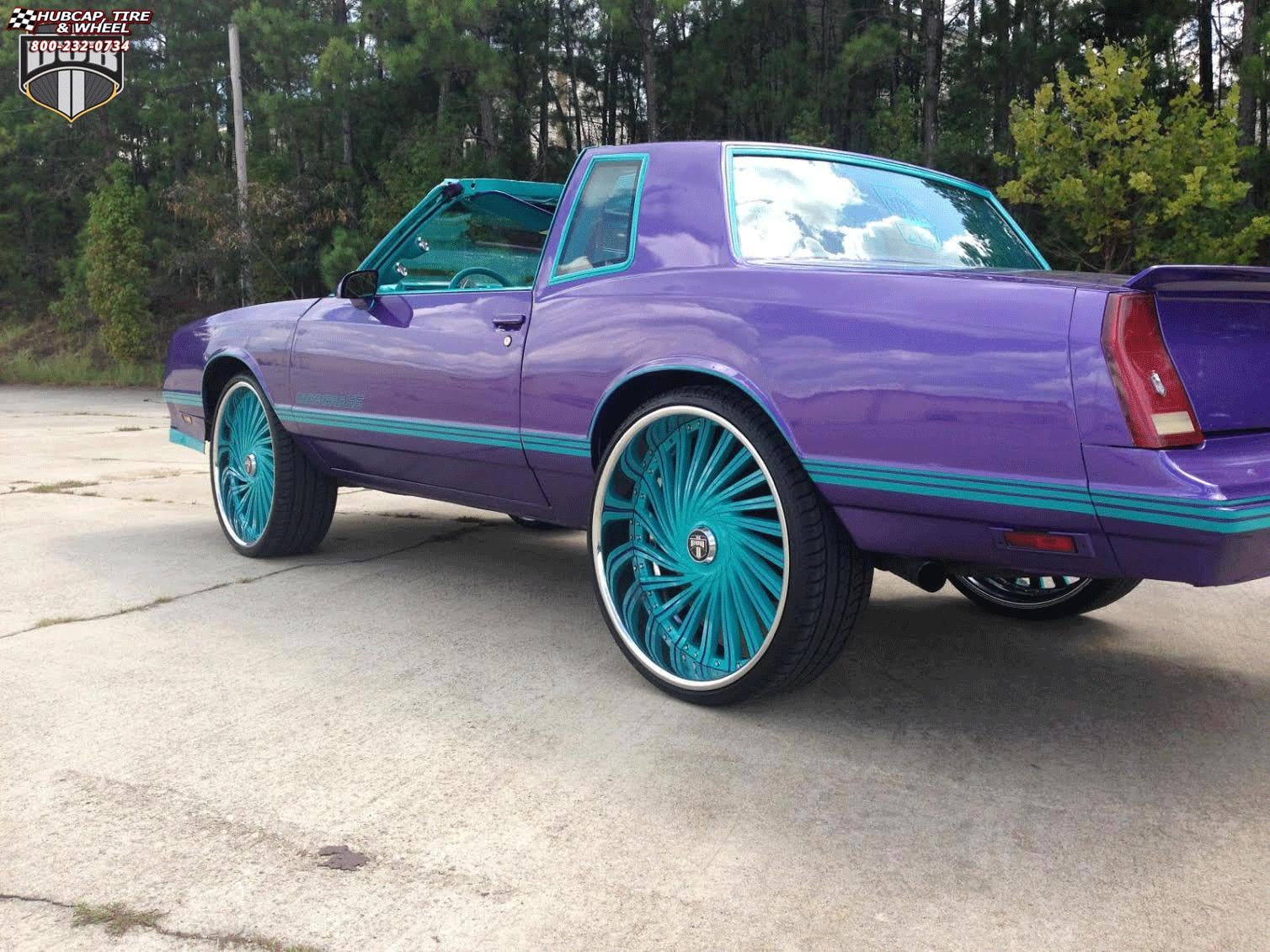 Chevrolet Monte Carlo Dub Dazed S241 Wheels Black & machined w/ DDT