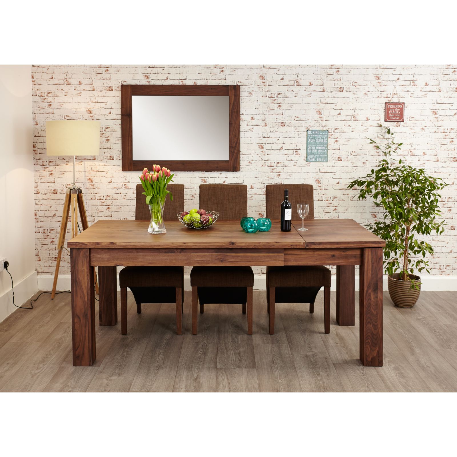 Linea solid walnut furniture large dining room extending table eBay