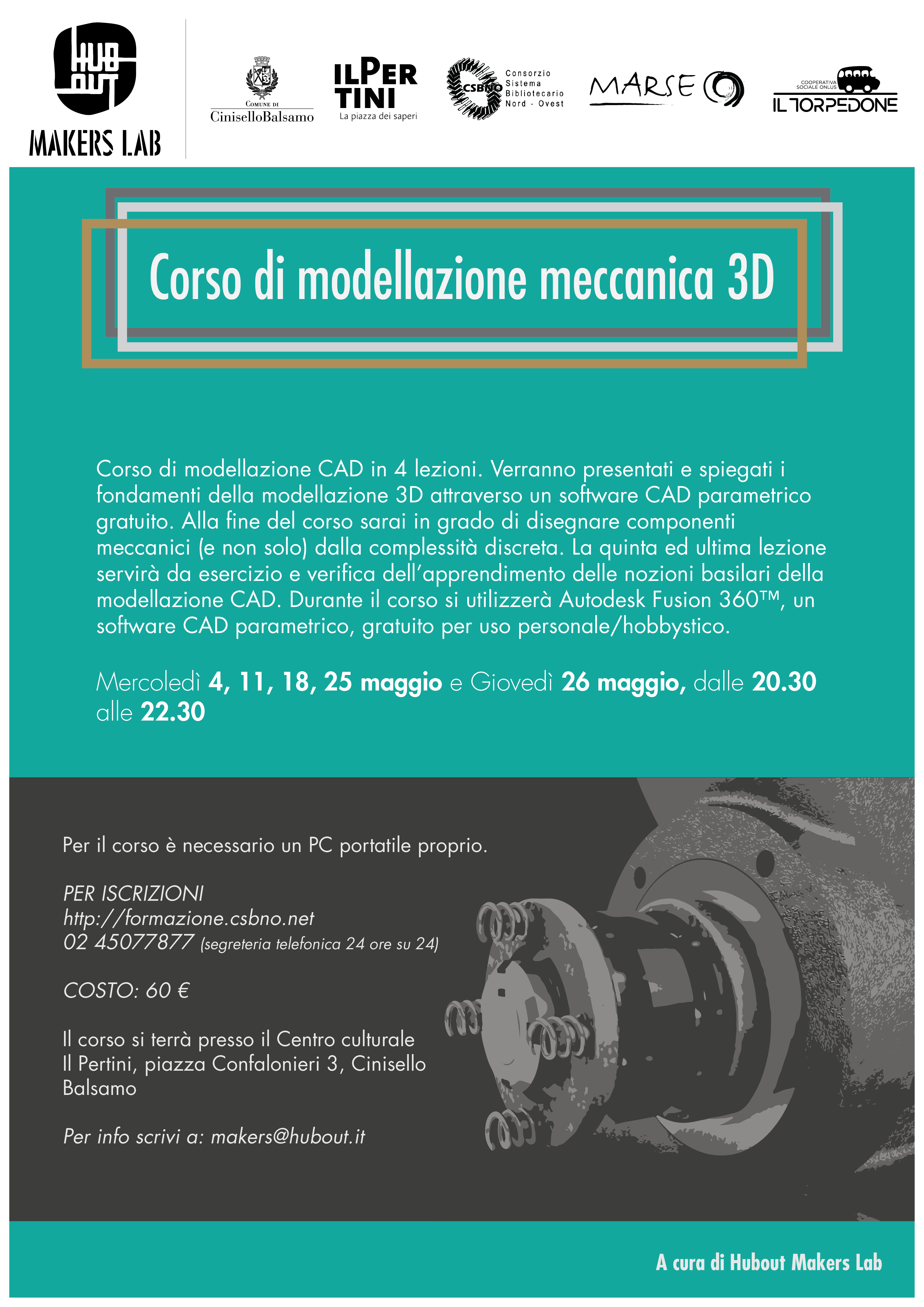 Fondamenti di modellazione meccanica 3D Hubout Makers Lab
