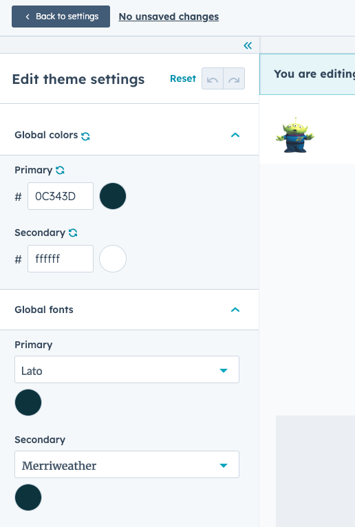 Module and Theme Fields Overview | HubSpot