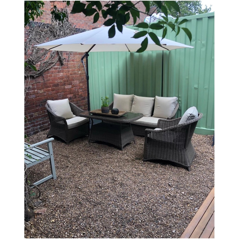 EX Display Petra Lounge Dining Set in Natural + Free Outdoor Cover