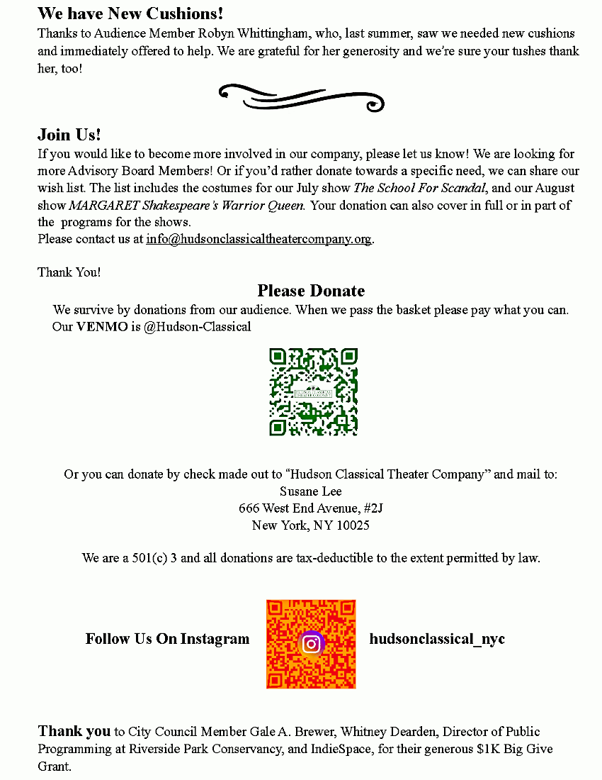 Hudson Classical Theater Company