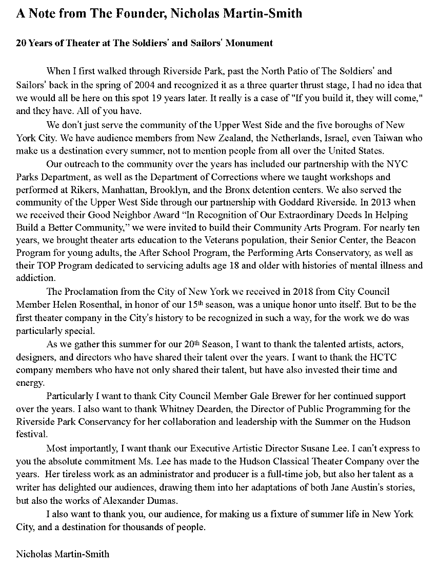 Hudson Classical Theater Company