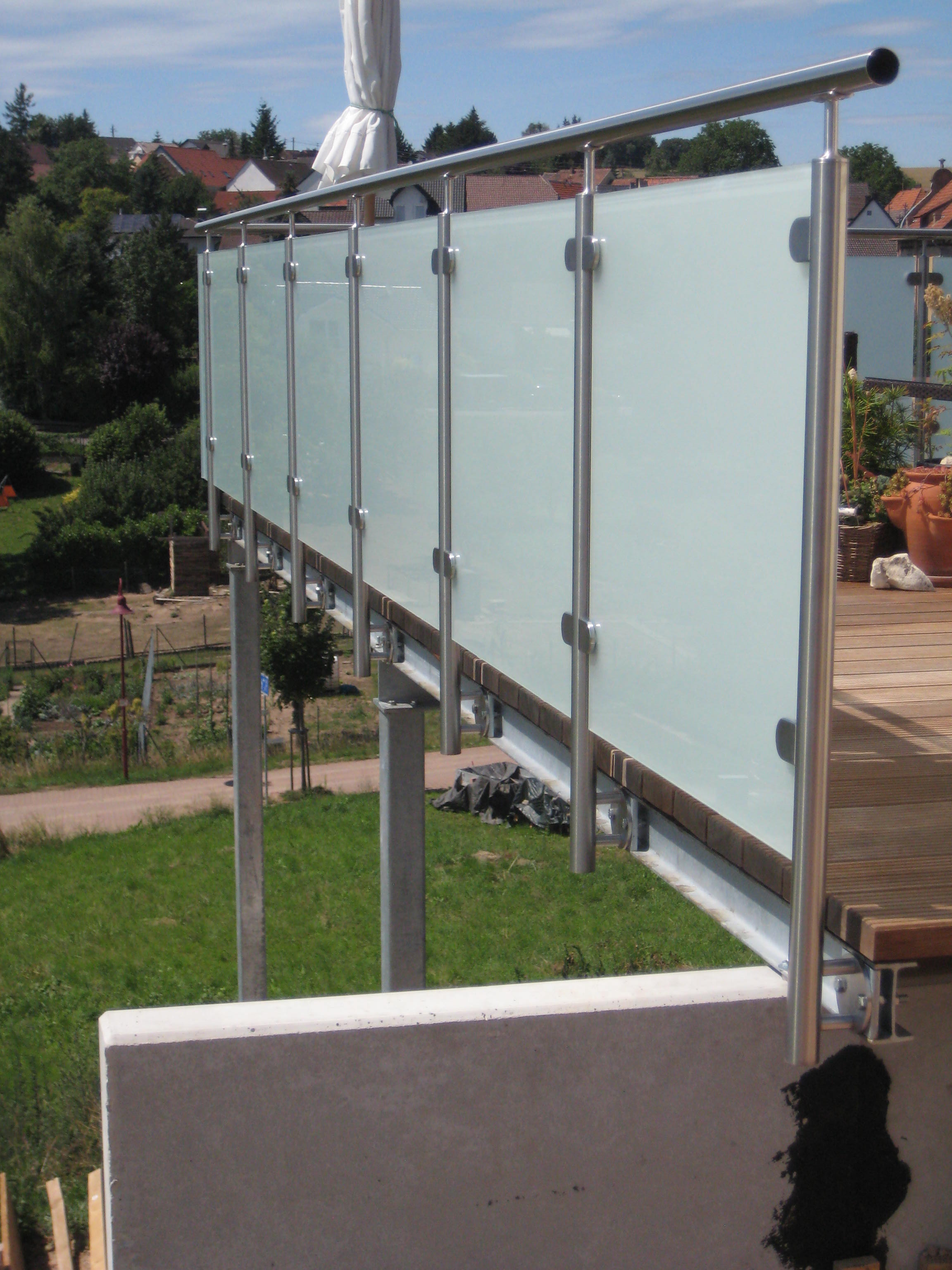Edelstahlgeländer Mit Glas - Bausätze Von Huero.de