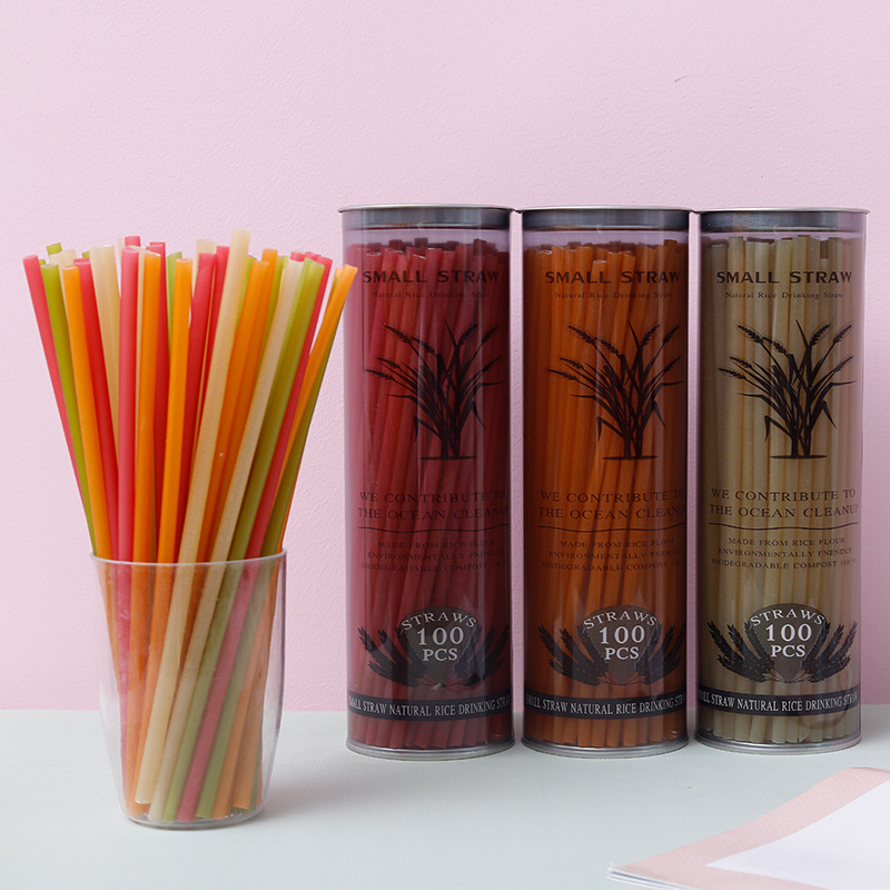 Edible rice drinking straw