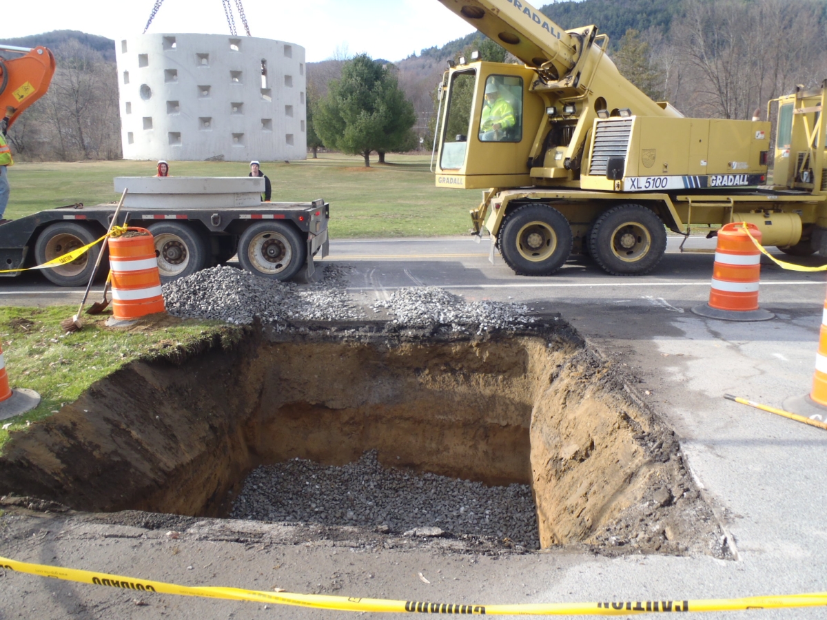 Work Finished to Prevent Post Office Parking Flooding The Huletts Current
