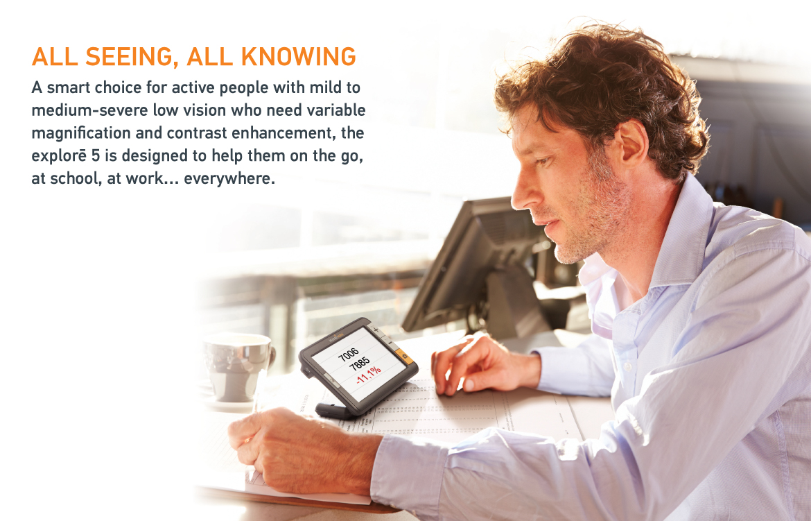 Humanware Low Vision explorē 5 handheld electronic magnifier