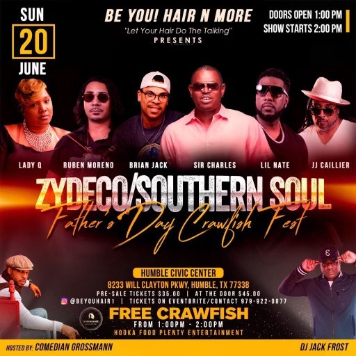 houston zydeco festival 2023 ZYDECO & SOUTHERN SOUL FATHER’S DAY CRAWFISH FEST Humble Civic